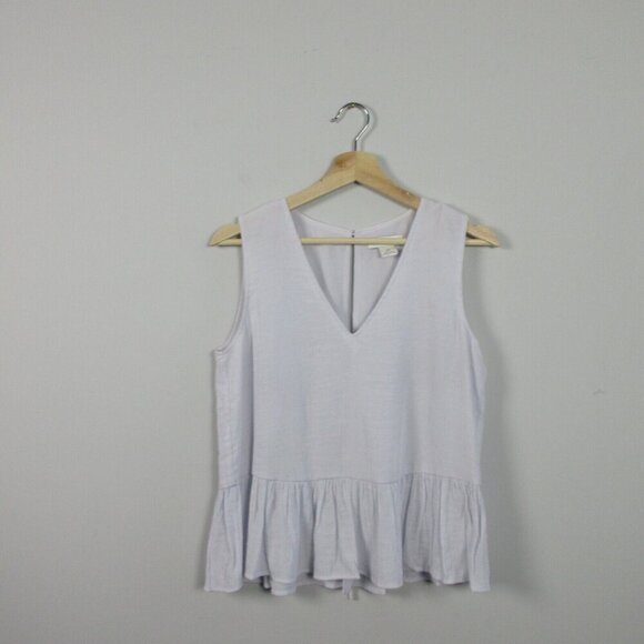 Club Monaco Shailyn Women's Bow Back Peplum Top Sleeveless Casual Lilac S 120 - Picture 1 of 9